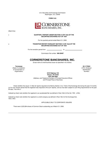 Thumbnail SmartFinancial (SmartBank) 10-Q Quarterly Report FY 