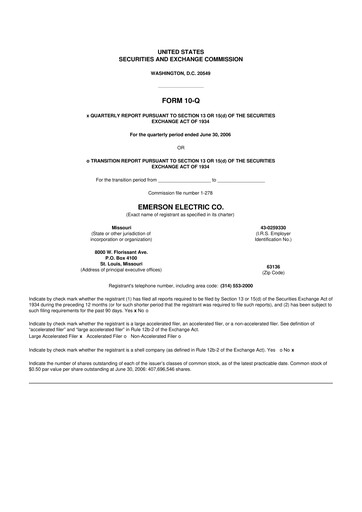 Thumbnail Emerson 10-Q Quarterly Report FY 