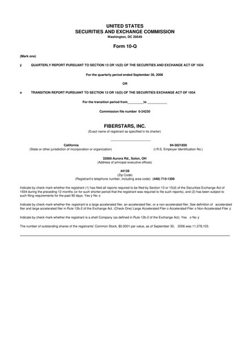 Miniature Energy Focus 10-Q Rapport trimestriel  