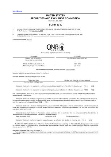 Thumbnail QNB Corp. 10-K Annual Report 