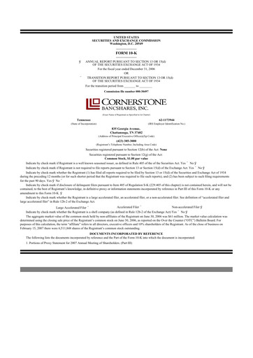 Thumbnail SmartFinancial (SmartBank) 10-K Annual Report 