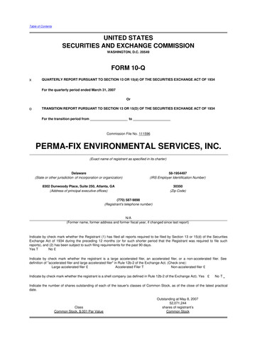 Thumbnail Perma-Fix Environmental Services 10-Q Quarterly Report FY 