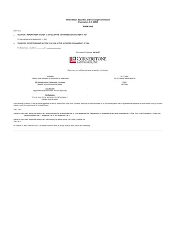 Thumbnail SmartFinancial (SmartBank) 10-Q Quarterly Report FY 