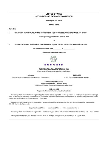 Vorschaubild Viracta Therapeutics 10-Q Quartalsbericht  