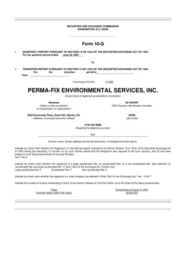 Thumbnail Perma-Fix Environmental Services 10-Q Quarterly Report FY 