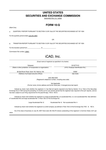 Thumbnail iCAD 10-Q Quarterly Report FY 