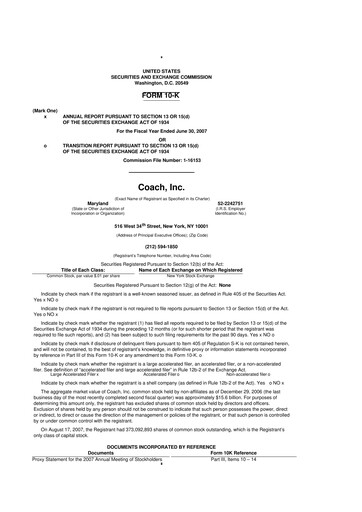 Thumbnail Tapestry 10-K Annual Report 