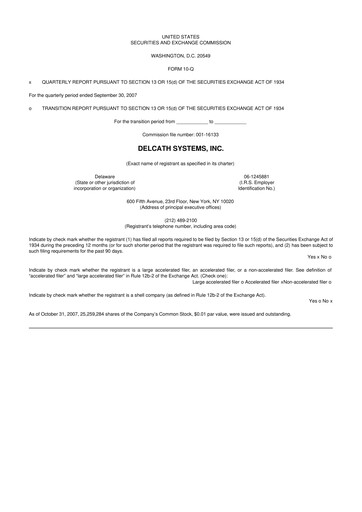 Thumbnail Delcath Systems 10-Q Quarterly Report FY 