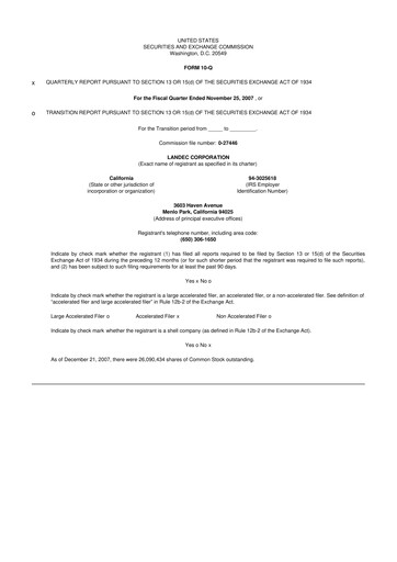 Thumbnail Lifecore Biomedical 10-Q Quarterly Report FY 