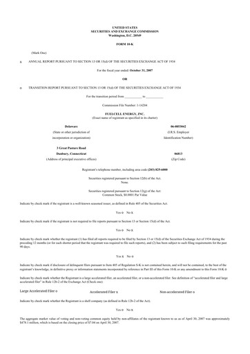 Thumbnail FuelCell Energy
 10-K Annual Report 