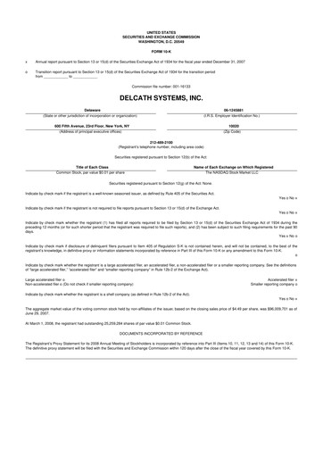 Thumbnail Delcath Systems 10-K Annual Report 
