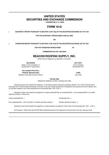 Thumbnail Beacon Roofing Supply 10-Q Quarterly Report FY 