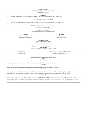Thumbnail Lifecore Biomedical 10-K Annual Report 