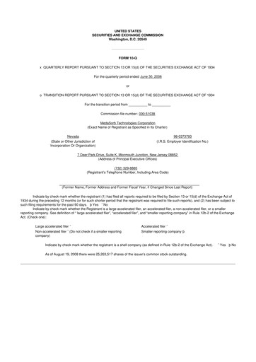 Miniature Cytosorbents 10-Q Rapport trimestriel  