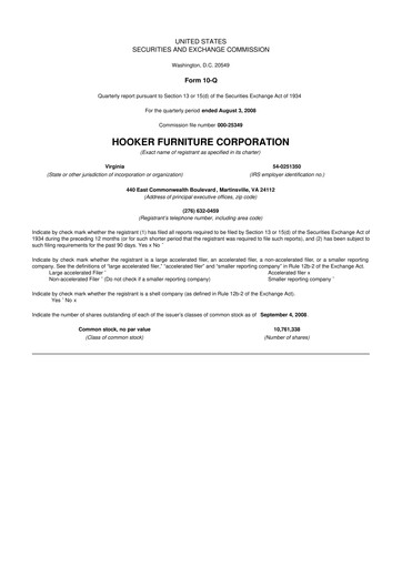 Thumbnail Hooker Furnishings 10-Q Quarterly Report FY 