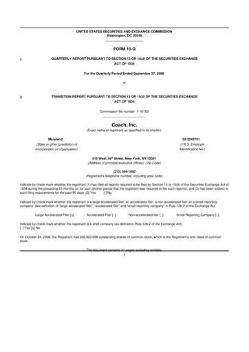 Thumbnail Tapestry 10-Q Quarterly Report FY 