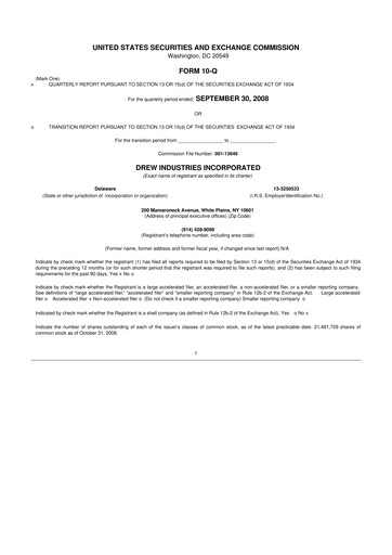 Thumbnail LCI Industries
 10-Q Quarterly Report FY 