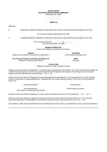 Miniature Digital Turbine
 10-Q Rapport trimestriel  