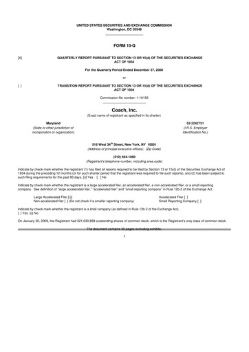 Thumbnail Tapestry 10-Q Quarterly Report FY 