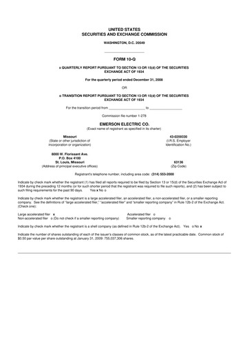 Thumbnail Emerson 10-Q Quarterly Report FY 