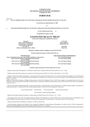 Thumbnail LXP Industrial Trust 10-K Annual Report 