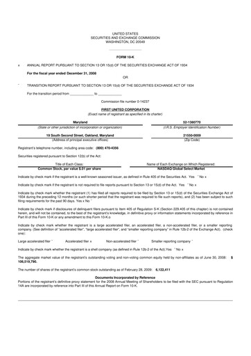 Thumbnail First United Corporation 10-K Annual Report 