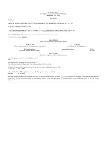 Vorschaubild Bel Fuse 10-K Jahresbericht 