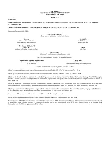 Vorschaubild Zion Oil & Gas 10-K Jahresbericht 