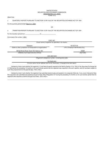 Thumbnail iCAD 10-Q Quarterly Report FY 