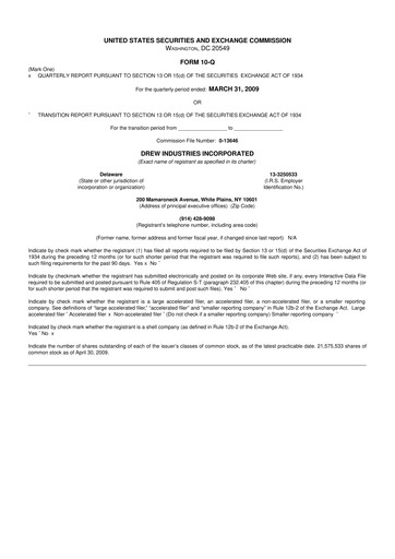 Thumbnail LCI Industries
 10-Q Quarterly Report FY 