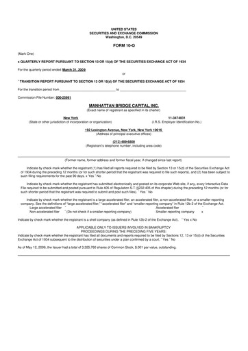 Thumbnail Manhattan Bridge Capital
 10-Q Quarterly Report FY 