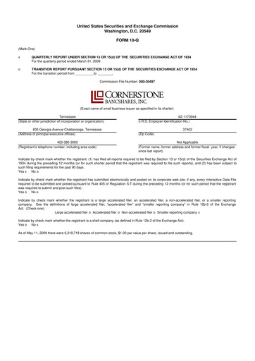 Thumbnail SmartFinancial (SmartBank) 10-Q Quarterly Report FY 