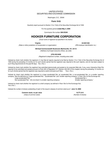 Thumbnail Hooker Furnishings 10-Q Quarterly Report FY 