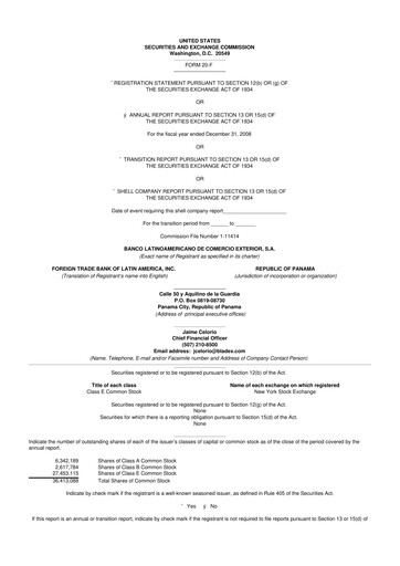 Thumbnail Bladex 20-F Annual Report 