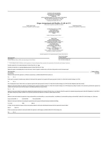 Thumbnail Grupo Aeroportuario del Pacífico
 20-F Annual Report 