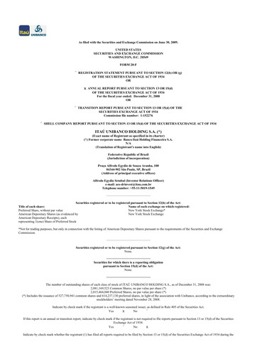 Thumbnail Itaú Unibanco
 20-F Annual Report 