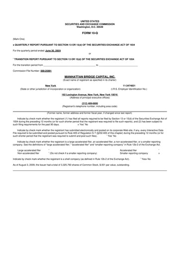Thumbnail Manhattan Bridge Capital
 10-Q Quarterly Report FY 