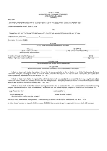 Thumbnail iCAD 10-Q Quarterly Report FY 
