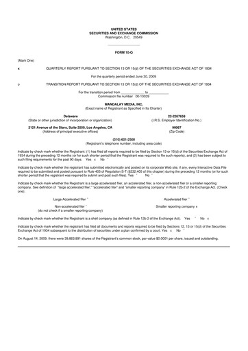 Miniature Digital Turbine
 10-Q Rapport trimestriel  