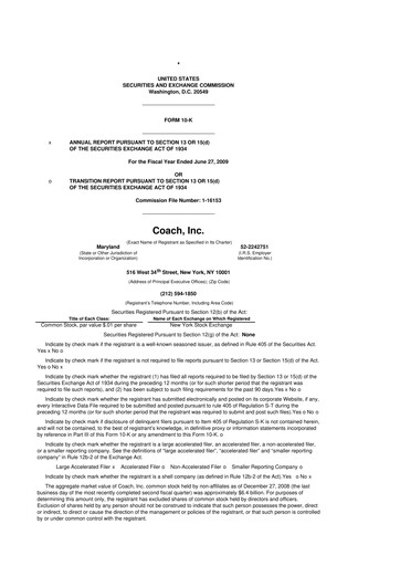 Thumbnail Tapestry 10-K Annual Report 