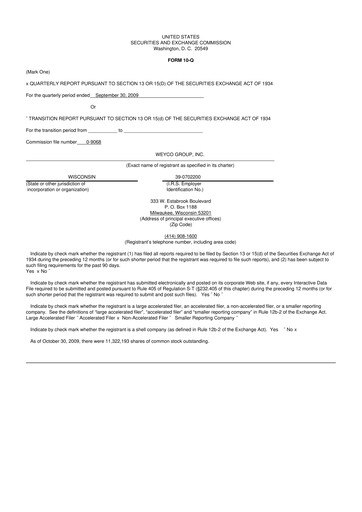 Thumbnail Weyco Group 10-Q Quarterly Report FY 