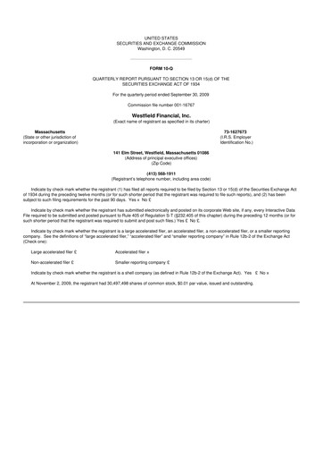 Thumbnail Western New England Bancorp 10-Q Quarterly Report FY 