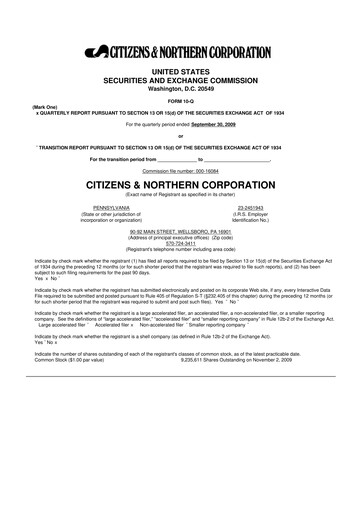 Miniature Citizens & Northern Corp 10-Q Rapport trimestriel  