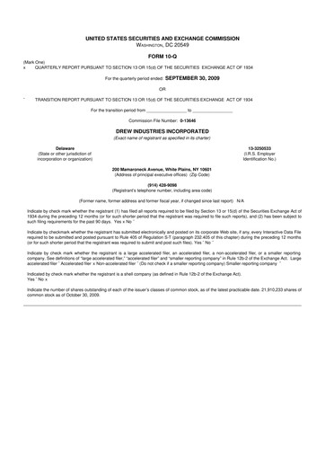 Thumbnail LCI Industries
 10-Q Quarterly Report FY 