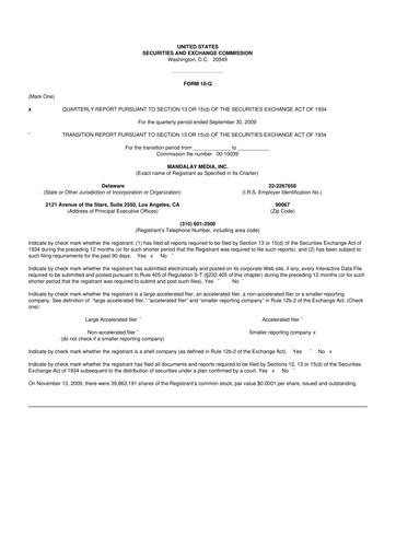 Miniature Digital Turbine
 10-Q Rapport trimestriel  