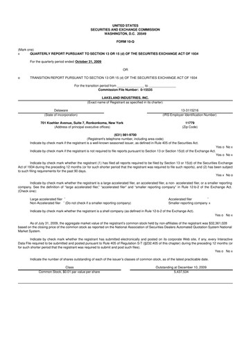 Thumbnail Lakeland Industries
 10-Q Quarterly Report FY 