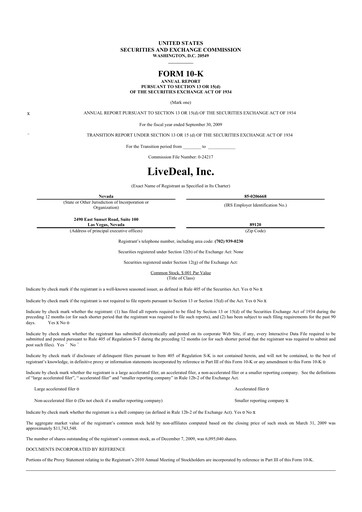 Thumbnail Live Ventures 10-K Annual Report 