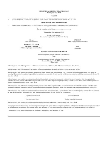 Thumbnail Mitek Systems
 10-K Annual Report 