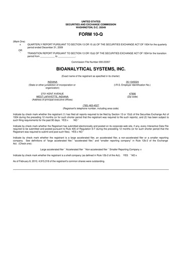 Miniature Inotiv 10-Q Rapport trimestriel  