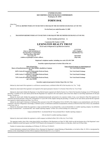 Thumbnail LXP Industrial Trust 10-K Annual Report 